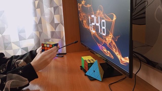 Сборки кубика 4 на 4 часть 9🔥🖤🧡#инвалидпозрению ,#кубикРубика