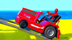 Мультики про Машинки с Красочными Классическими Машинами для Человека-паука Мультфильм для Детей