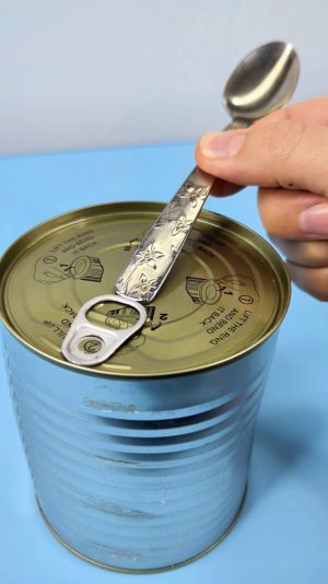 Обязательно запомните эту хитрость! Как открыть консервную банку с помощью ложки?