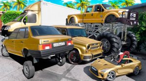 Угнал кучу золотых чит тачек и огромный монстр трак у мажора за 180 сек! Битва воров в ГТА 5 Онлайн