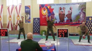 Денисов Иван рывок гири 32 кг на Чемпионате ВС РФ по гиревому спорту 5 минут 117 подъемов.