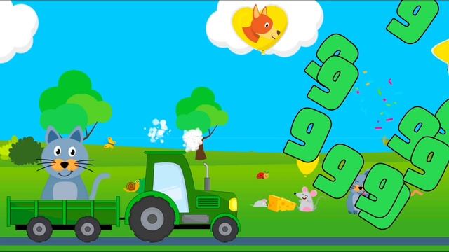 Учим Буквы и Цифры вместе с животными и шарикам/ Развивающий мультфильм смотреть для самых маленьких смотреть онлайн