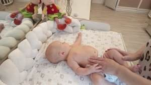 ПОГЛАЖИВАНИЕ ЖИВОТИКА от 0 до 3 месяцев массаж для грудничков с потешками,массаж от коликов