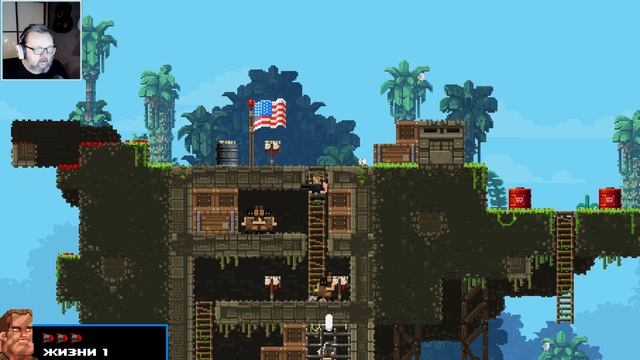 Пиксельный Марафон. Broforce #1 Boss Bruisers