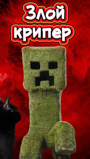 Это что, злой крипер? 🙀 #кот #кошка #животные #ужасы #страшно #майнкрафт #крипер