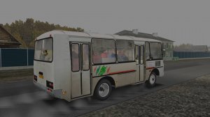 Поездка на ПАЗ-32054 по маршруту №27 по карте Большая Деревня 1.1