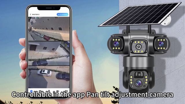 Беспроводная камера с Wi-Fi солнечной батареей, 15 Мп, встроенным аккумулятором 20000 мА·ч. смотреть онлайн