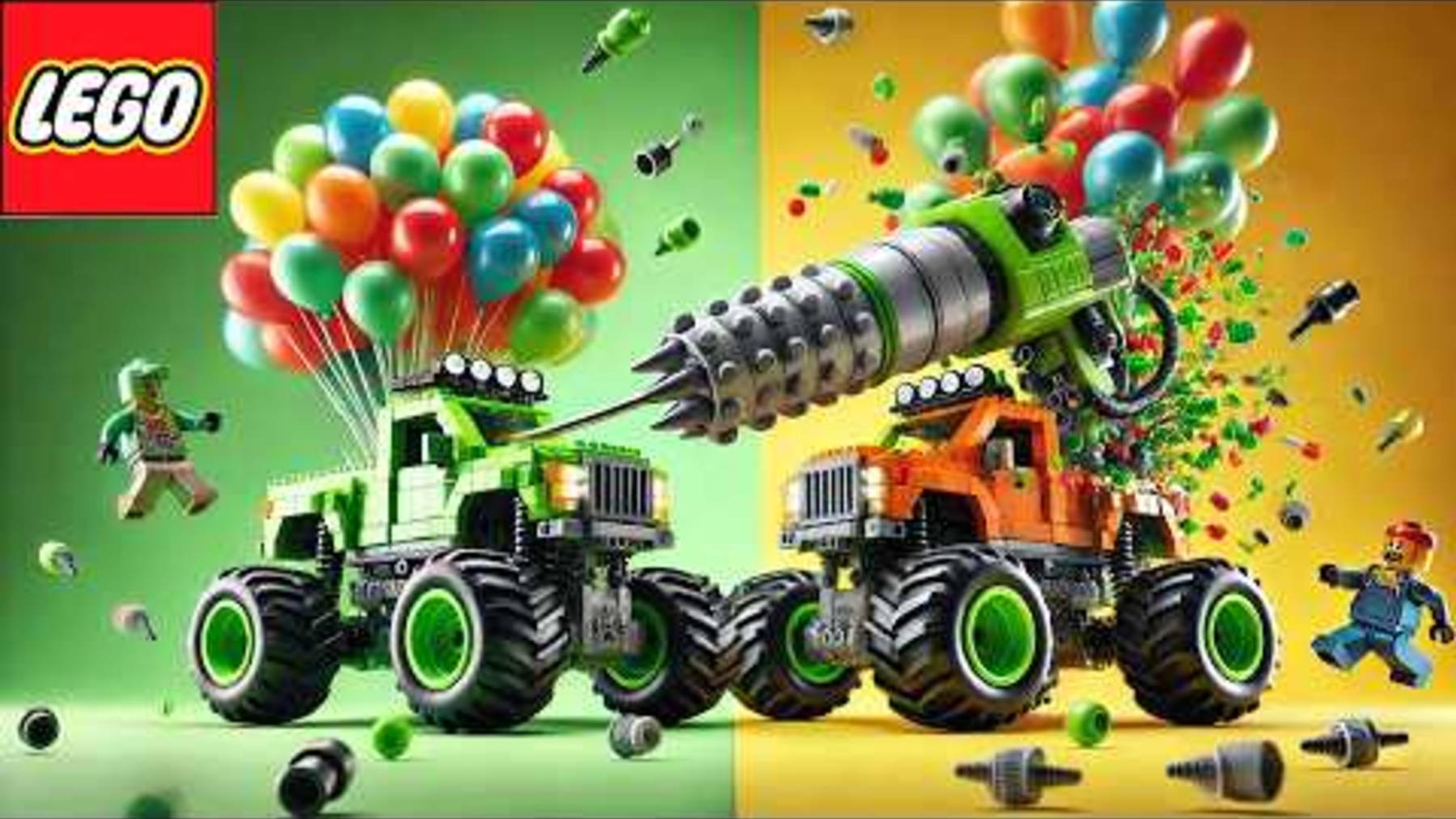 Какая машинка LEGO выбрасывает меньше воздушных шариков после серьезной аварии🚗🎈