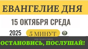 15 октября среда Евангелие дня 2025 с толкованием #евангелие (5 минут)