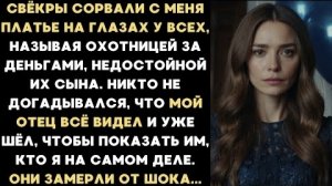 ИСТОРИЯ ИЗ ЖИЗНИ/Свёкры сорвали с меня платье на глазах у всех, называя охотницей за деньгами