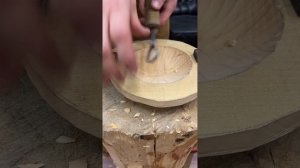 Деревянная тарелка для похода