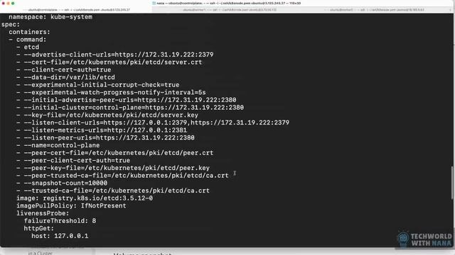 14.3 Backing up etcd store смотреть онлайн