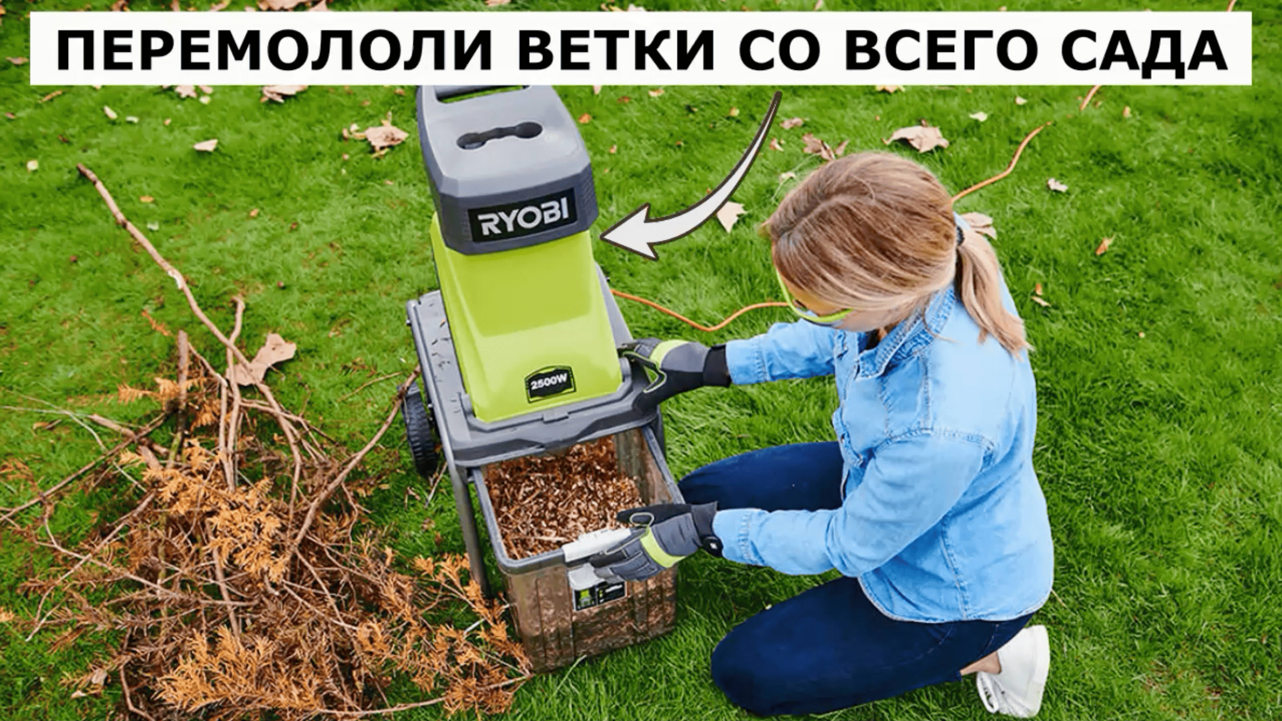 Садовый измельчитель Ryobi RSH2545B смотреть онлайн