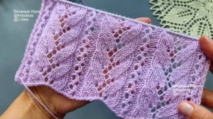 Красивый ажурный узор спицами!