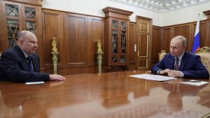 Владимир Путин провёл встречу с главой «Норникеля» Владимиром Потаниным, Кремль, 14 октября 2025 г.