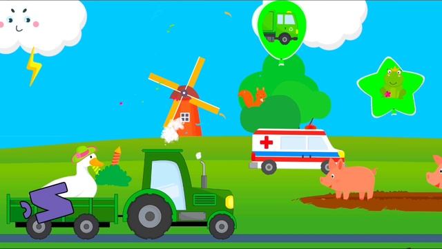 Учим Буквы и Цифры вместе с животными и шариками #4/ Развивающий мультфильм смотреть для самых мален смотреть онлайн
