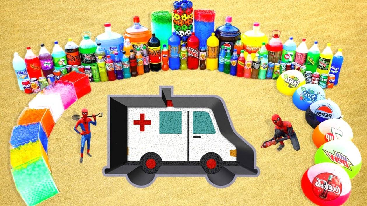 Мультики для малышей. Мультики эксперимент: Яма с машиной скорой помощи. Детские мультики онлайн смотреть онлайн