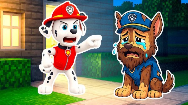ГОНЩИКА ВЫГНАЛИ из ДОМА и ОН СТАЛ БОМЖОМ ЩЕНЯЧИЙ ПАТРУЛЬ В МАЙНКРАФТ PAW PATROL