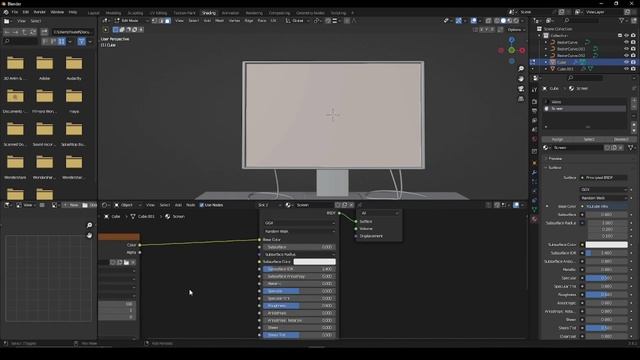 Монитор в Blender за минуту | №4