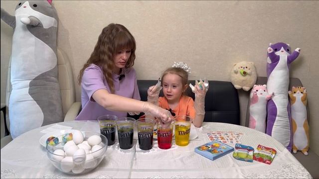 Красим яйца к Пасхе/яйца Тай Дай