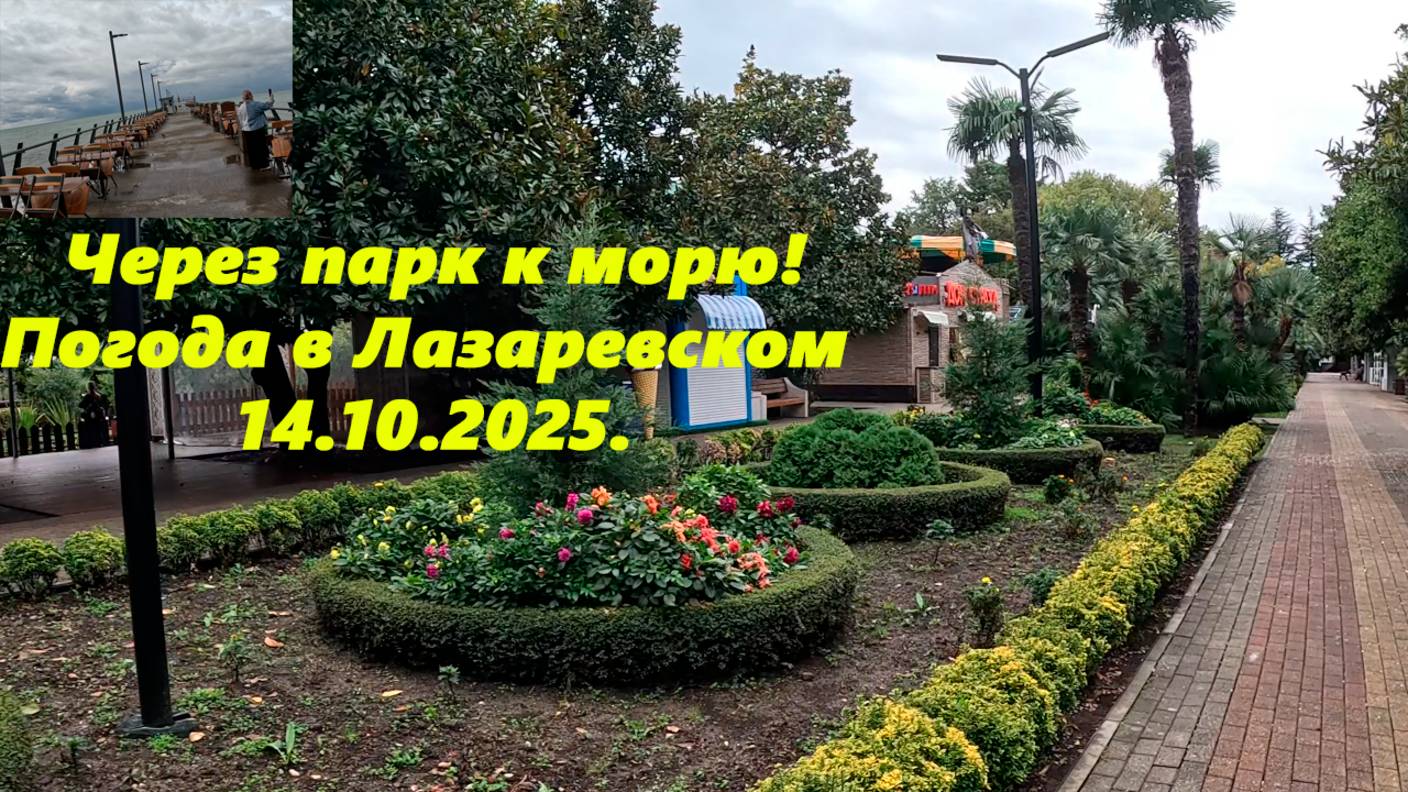 Через парк к морю! Погода в Лазаревском 14.10.2025. смотреть онлайн