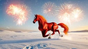 Футаж Огненная лошадь Новый год 2026.mp4