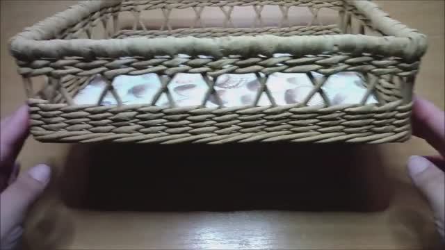 Подносик из газетных трубочек смотреть онлайн