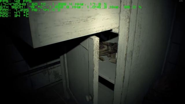 Тест ноутбука DEXP Ares E113 в игре Resident Evil 7 Biohazard GTX 960M 2GB+Intel i7-4720HQ