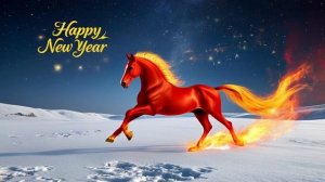 Футаж Огненная лошадь Новый год 2026.mp4
