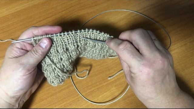 Объёмный узор спицами "Барашки" смотреть онлайн