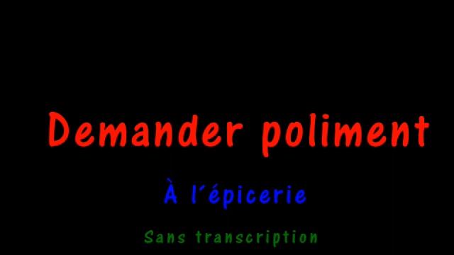 Dialogue à l'épicerie (sans transcription) смотреть онлайн