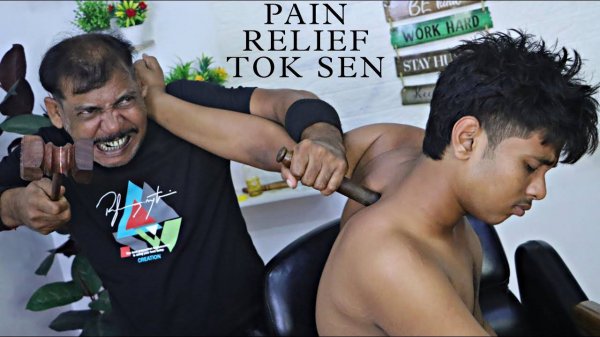 ASMR Tok Sen Massage ｜ Neck & Shoulder Pain Relief with Spine, Neck & Hair Cracking by Asim Barber