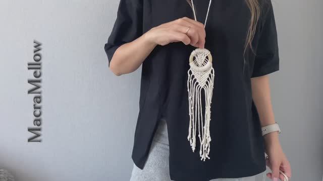Макраме Украшение в Стиле Бохо | Простой Мастер-Класс по макраме для Начинающих смотреть онлайн
