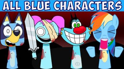ВСЕ СИНИЕ OC Персонажи Из Sprunki Wenda Treatment