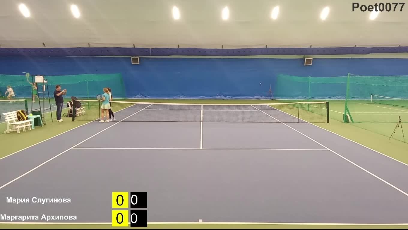 Любительский теннисный матч женская одиночка Мария Слугинова VS Маргарита Архипова смотреть онлайн