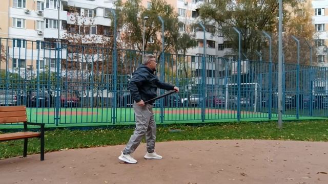 Разминка с большой борцовской палкой длиной 90 см (6)