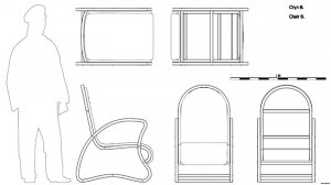 Стул B. Чертёж (контур).