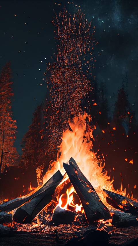 🔥 Треск Ночного Костра • Умиротворяющие Звуки Огня • 4K Fire Ambience 🔥