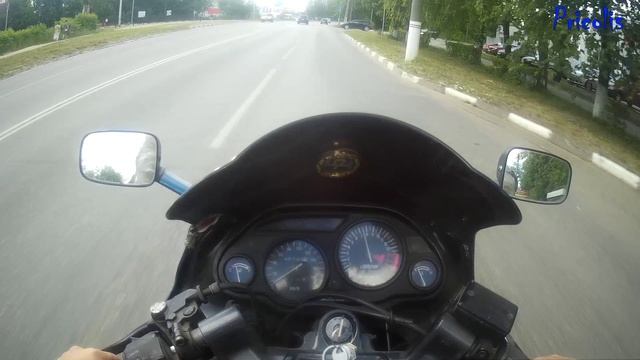 Гиперразгон у рынка на Kawasaki  ZZR 400 (2). Вязники. север. рынок.