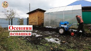 Выходные рабочие хлопоты // Вспашка огорода мотоблоком.