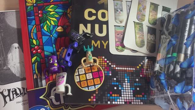 Мои покупки арт материалов и раскрасок. смотреть онлайн