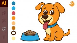 Продолжаем рисовать собачку в иллюстраторе