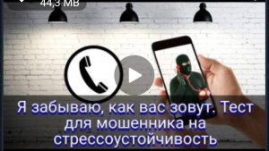 АНТИМОШЕННИКИ, Тест на стрессоустойчивость..