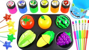 Мультики для детей.  Яркие звездочки, кисточки и фрукты. Смотреть онлайн яркие мультики для малышей