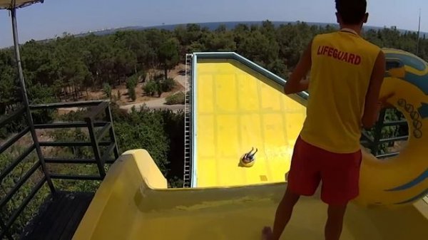Водная горка "Банановый изгиб" в Aqualand Antalya 🇹🇷