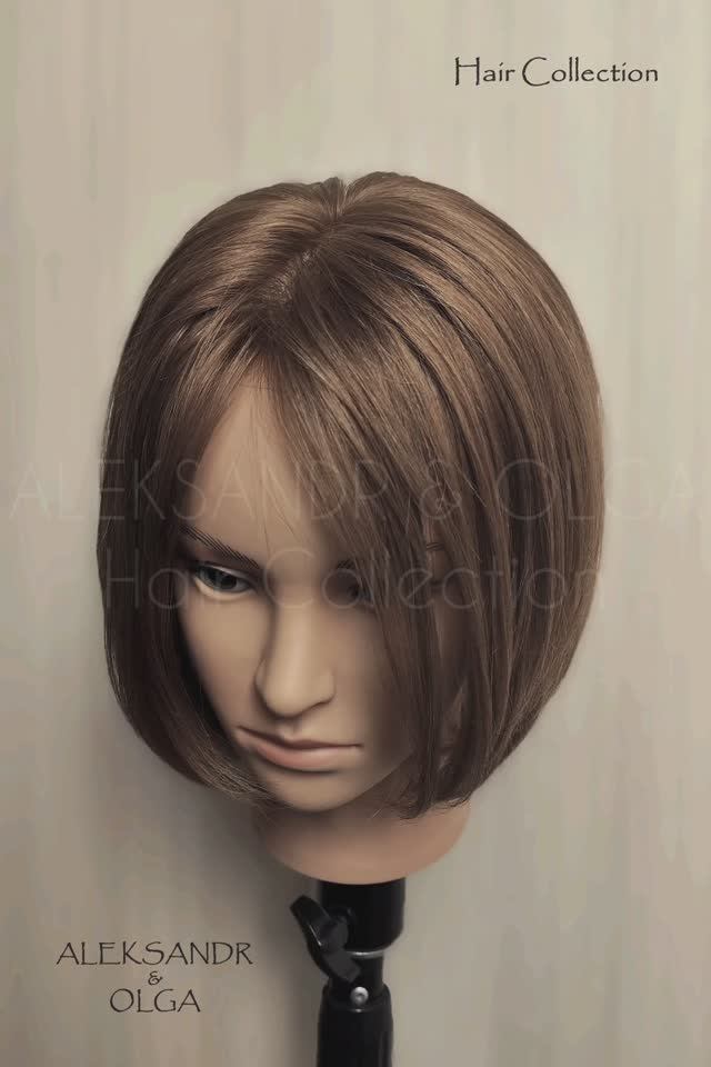 ПОЛУ-ПАРИК - на сетке, с Пробором - на шёлке, система волос - В НАЛИЧИИ (арт. ППСВср - 065) #постиж смотреть онлайн