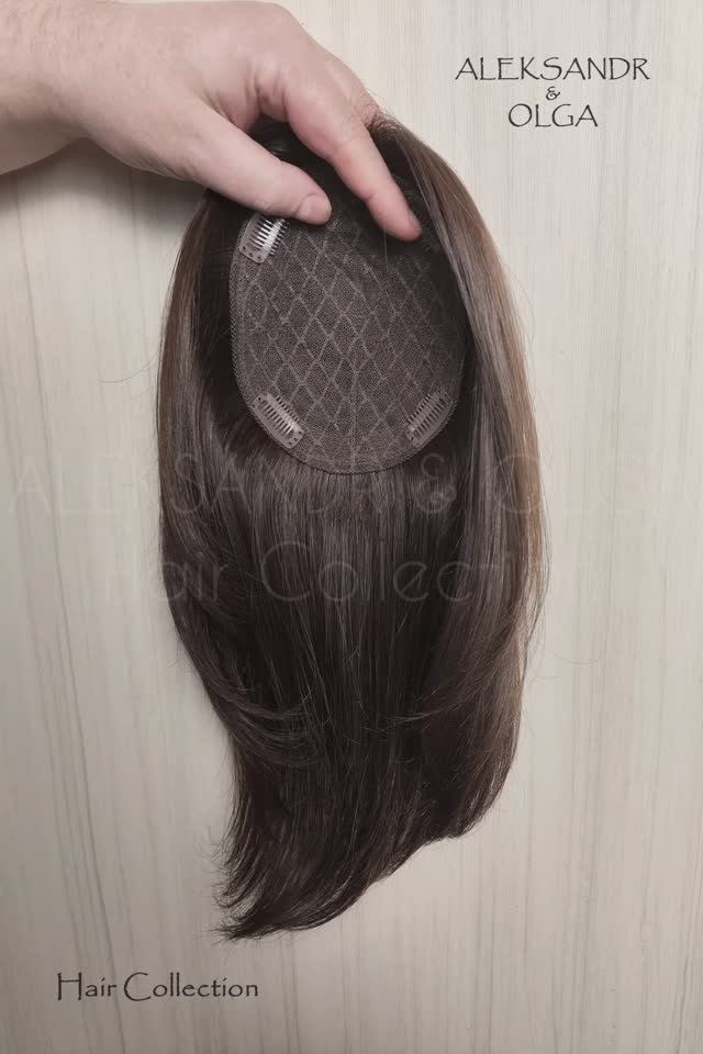 Теменная НАКЛАДКА - трессовая, с макушкой - В НАЛИЧИИ (арт. ТЗНрк - 042) #изделияизволос #постиж смотреть онлайн