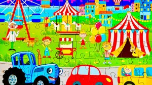 Собираем пазл Синий трактор. Видео для детей ❤️