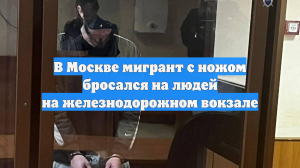 В Москве мигрант с ножом бросался на людей на железнодорожном вокзале