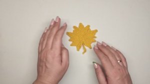 Мастер-класс. Кленовый лист спицами.